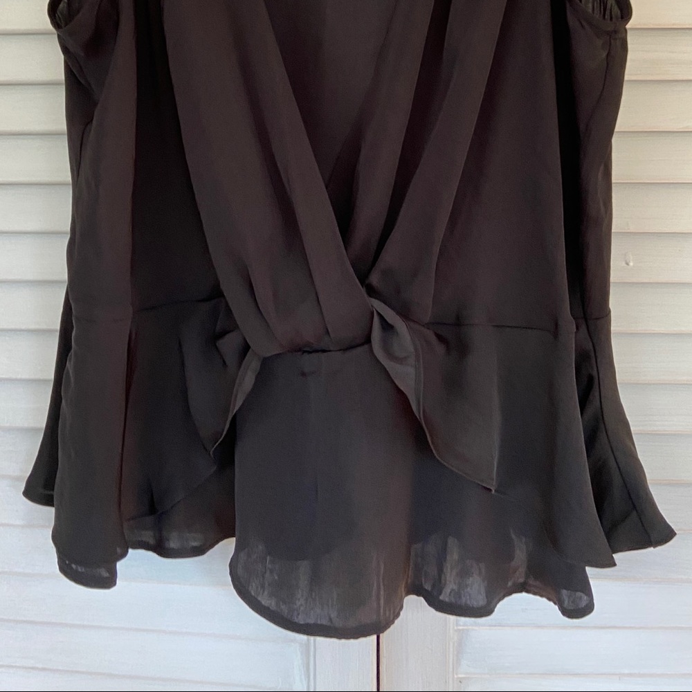 {Alfani} Black Silky Flowy Tank Top - Large - Picture 4 of 5